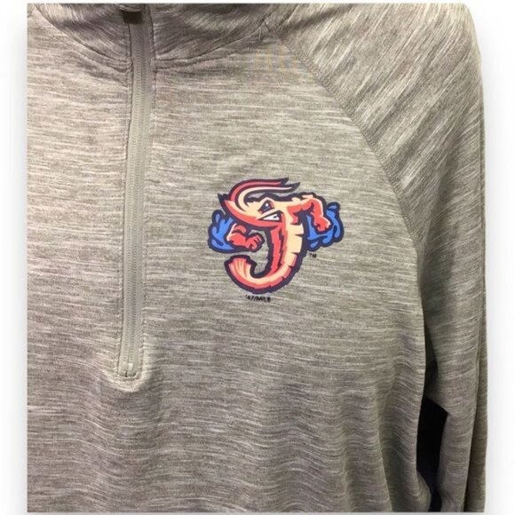 47 Forward 1/4 Zip Active Performance Pullover Jumbo Shrimp, Gray, size XL - Picture 3 of 5